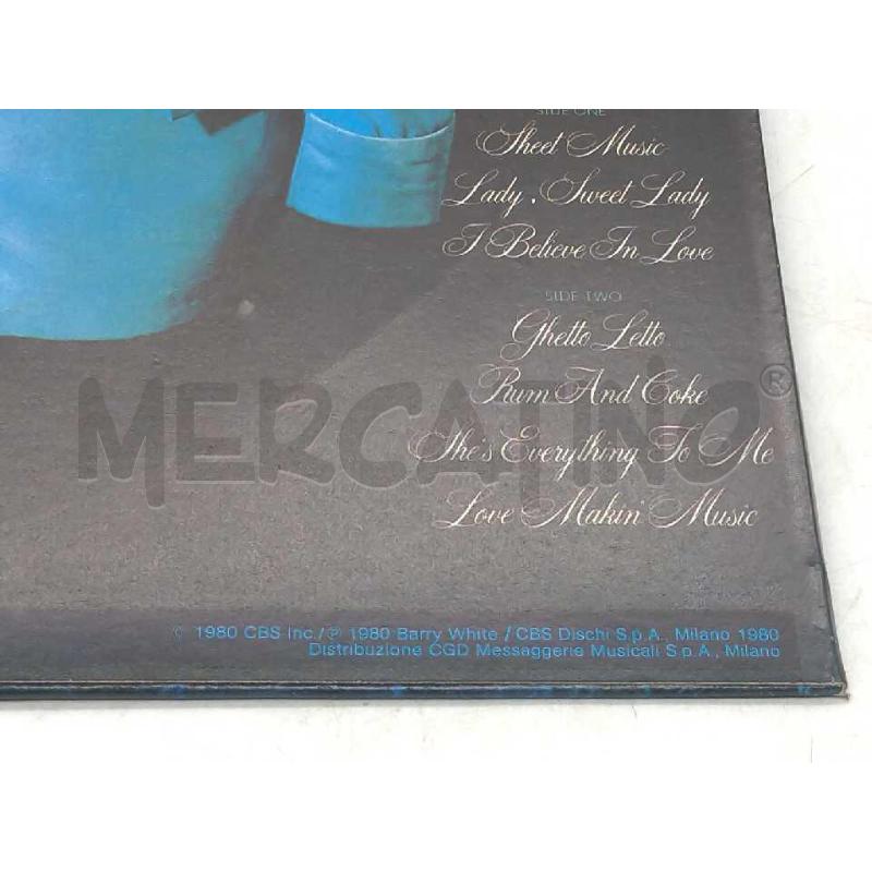 DISCO 33 GIRI BARRY WHITE 'S SHEET MUSIC VG | Mercatino dell'Usato Moncalieri bengasi 5