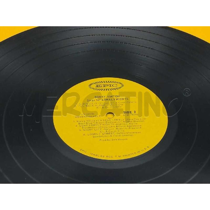 DISCO 33 GIRI BOBBY VINTON SINGS FOR LONELY NIGHTS VG | Mercatino dell'Usato Moncalieri bengasi 4