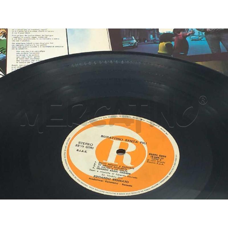 DISCO 33 GIRI BURATTINO SENZA FILI EDOARDO BENNATO VG | Mercatino dell'Usato Moncalieri bengasi 5