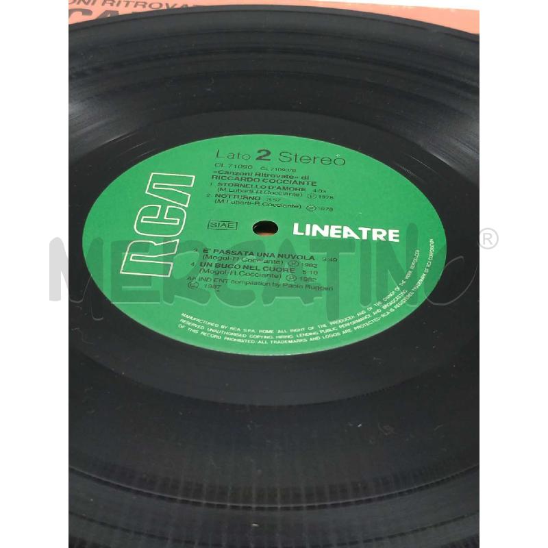 DISCO 33 GIRI CANZONI RITROVATE DI RICCARDO COCCIANTE VG | Mercatino dell'Usato Moncalieri bengasi 4