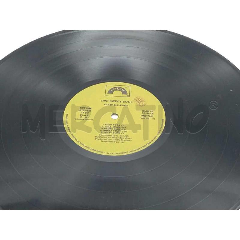 DISCO 33 GIRI DIZZY GILLESPIE LIVE SWEET SOUL VG | Mercatino dell'Usato Moncalieri bengasi 3