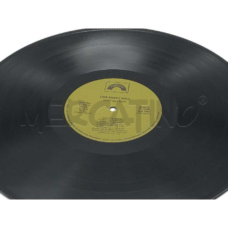 DISCO 33 GIRI DIZZY GILLESPIE LIVE SWEET SOUL VG | Mercatino dell'Usato Moncalieri bengasi 5