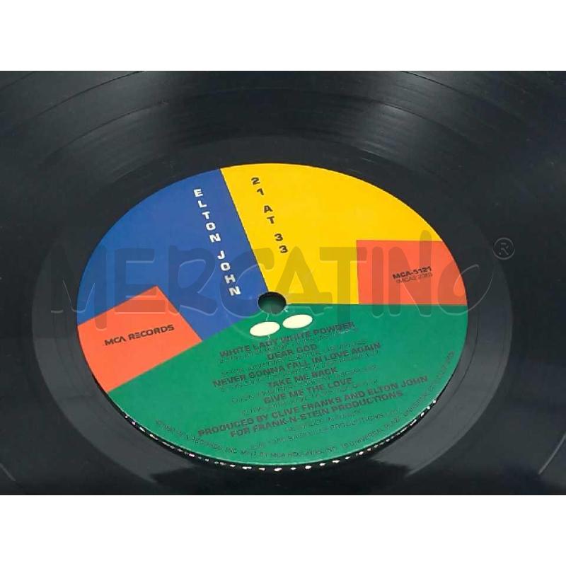 DISCO 33 GIRI ELTON JOHN 21 AT 33 VG | Mercatino dell'Usato Moncalieri bengasi 4
