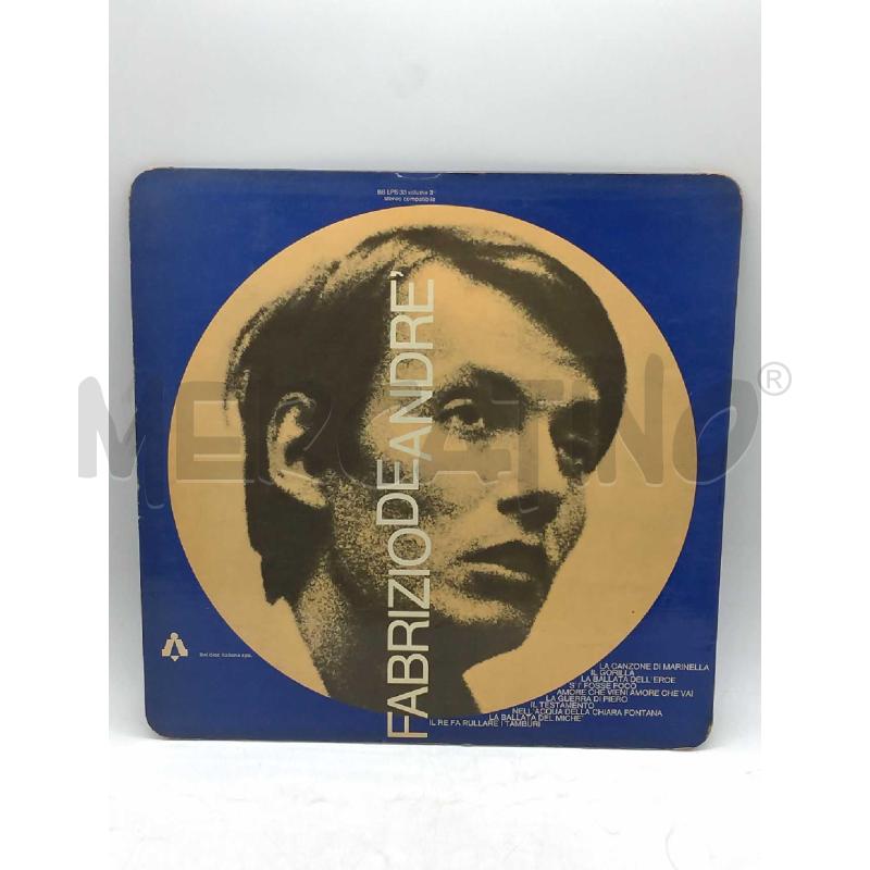 DISCO 33 GIRI FABRIZIO DE ANDRE' BBLPS33 VG VINILE CON RIGHE | Mercatino dell'Usato Moncalieri bengasi 2
