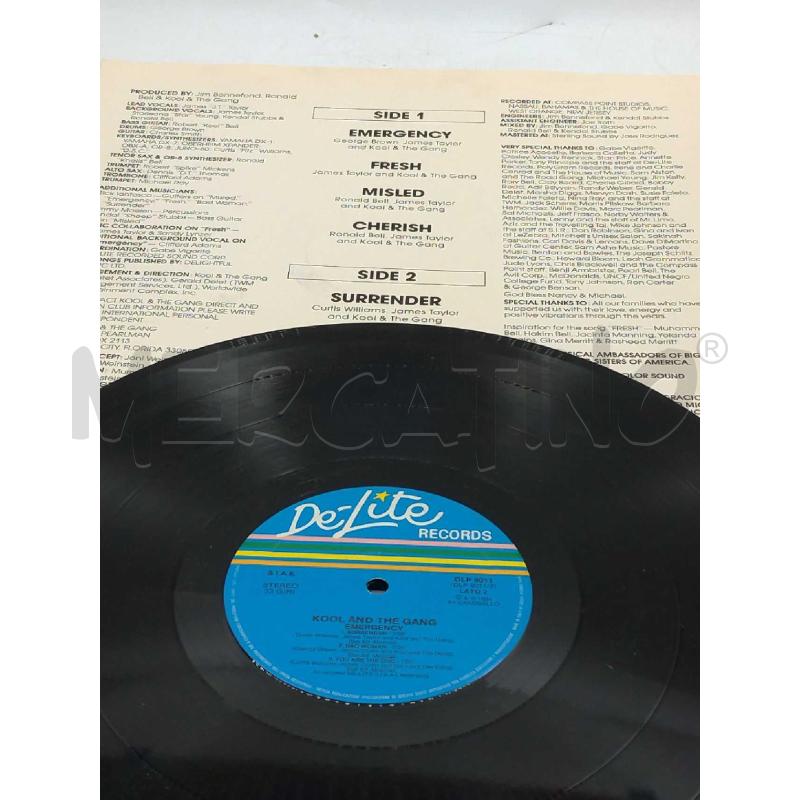 DISCO 33 GIRI KOOL & THE GANG EMERGENCY VG | Mercatino dell'Usato Moncalieri bengasi 5