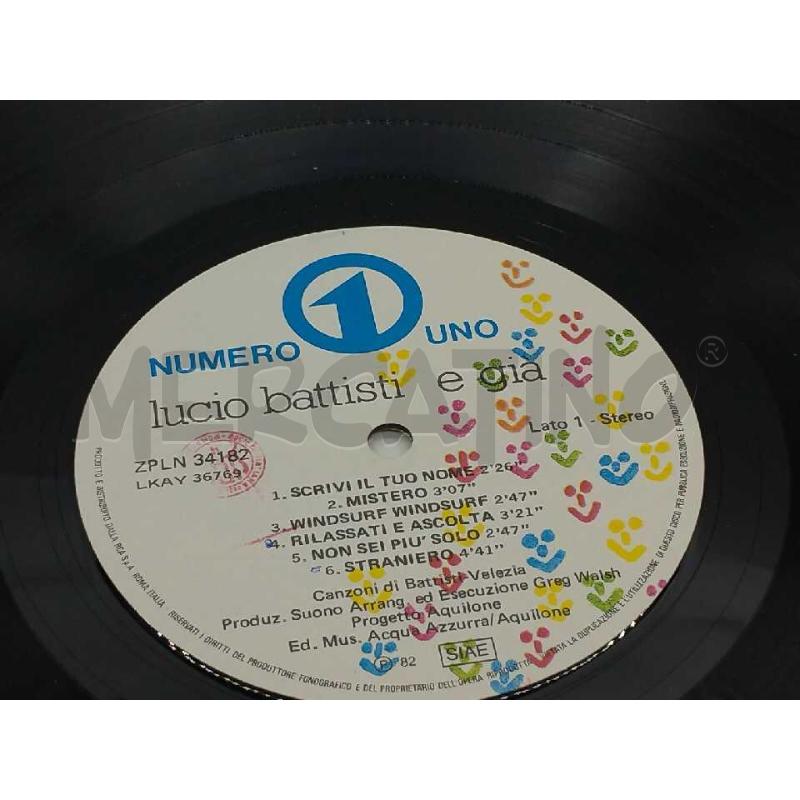 DISCO 33 GIRI LUCIO BATTISTI E GIA' VG | Mercatino dell'Usato Moncalieri bengasi 5