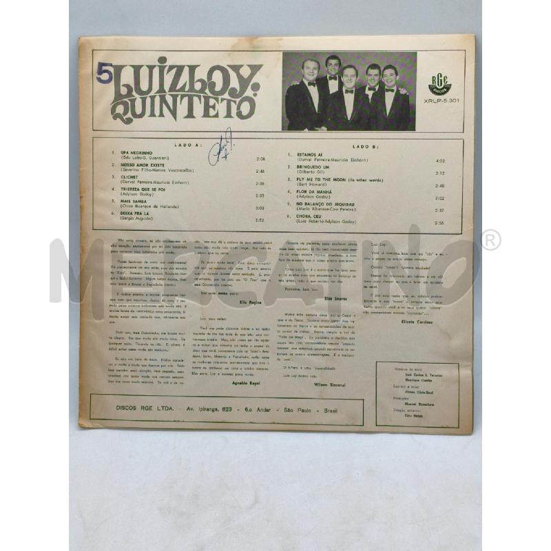 DISCO 33 GIRI LUIZLOY QUINTETO GG LIEVI RIGHE | Mercatino dell'Usato Moncalieri bengasi 2