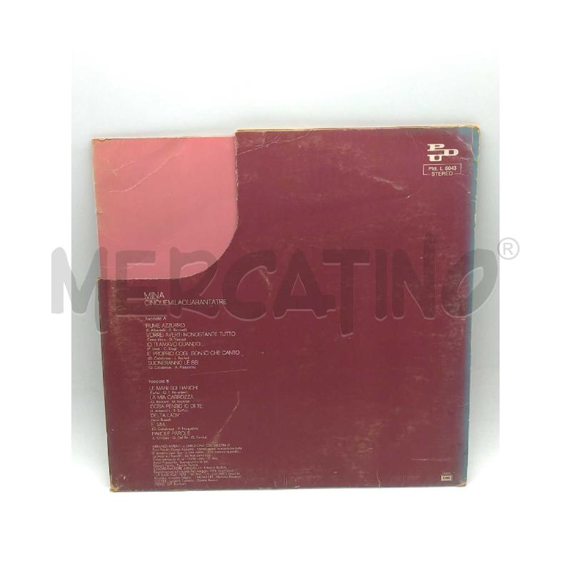 DISCO 33 GIRI MINA CINQUEMILAQUARANTATRE VG VINILE RIGATO | Mercatino dell'Usato Moncalieri bengasi 2