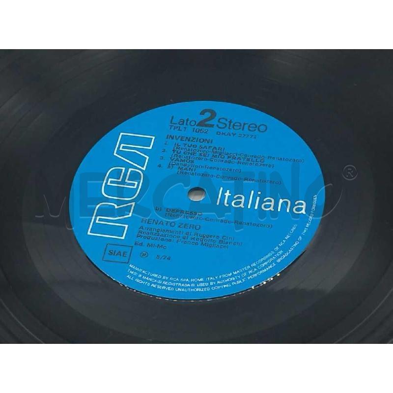 DISCO 33 GIRI RENATO ZERO INVENZIONI VG | Mercatino dell'Usato Moncalieri bengasi 4