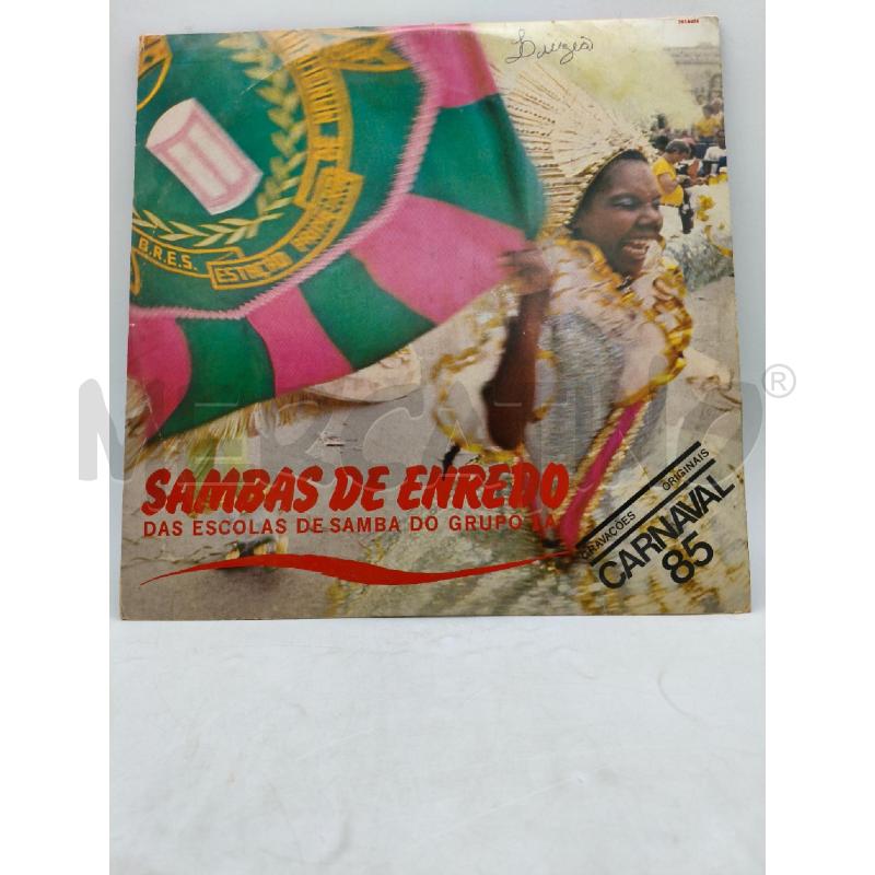 DISCO 33 GIRI SAMBAS DE ENREDO CARNIVAL 85 GG | Mercatino dell'Usato Moncalieri bengasi 1