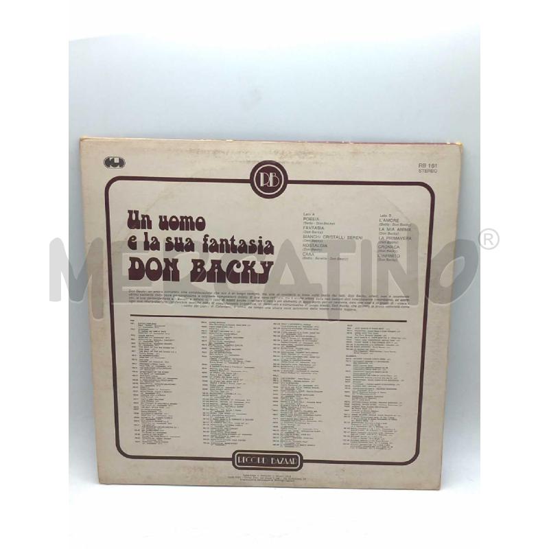 DISCO 33 GIRI UN UOMO E LA SUA FANTASIA DON BACKY LIEVI RIGHE VG | Mercatino dell'Usato Moncalieri bengasi 2
