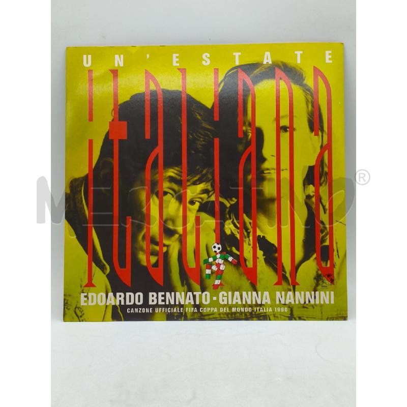 DISCO 45 GIRI 12'' UN'ESTATE ITALIANA BENNATO NANNINI VG | Mercatino dell'Usato Moncalieri bengasi 1