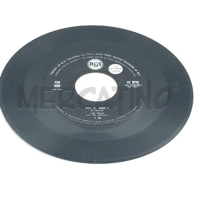 DISCO 45 GIRI ELVIS PRESLEY IT'S NOW OR NEVER MAKE ME KNOW IT 45N 1088 | Mercatino dell'Usato Moncalieri bengasi 4