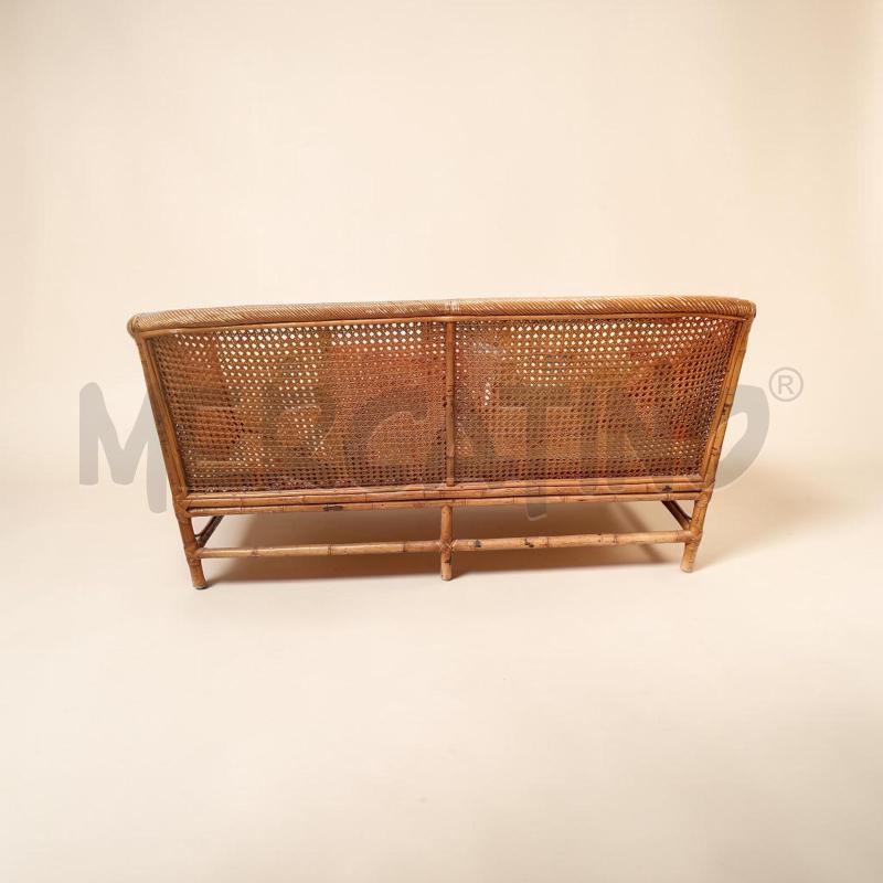 DIVANETTO RATTAN 2 POSTI CON COPERTURE E 5 CUSCINI  | Mercatino dell'Usato Moncalieri bengasi 2