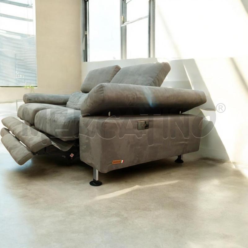 DIVANO DIVANO RELAX 2 POSTI POLTRONE E SOFA MICROFIBRA GRIGIO | Mercatino dell'Usato Moncalieri bengasi 3