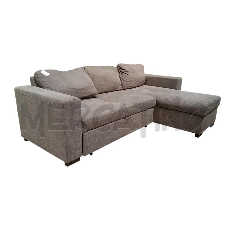 DIVANO LETTO C/ PENISOLA+CONTENITORE GRIGIO | Mercatino dell'Usato Moncalieri bengasi 1
