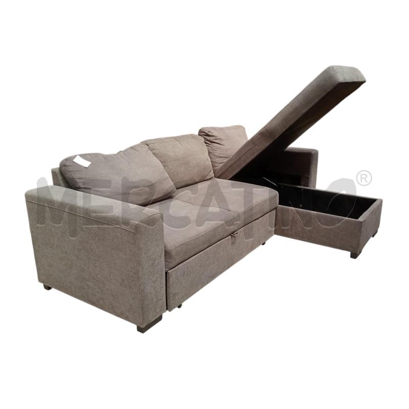 DIVANO LETTO C/ PENISOLA+CONTENITORE GRIGIO | Mercatino dell'Usato Moncalieri bengasi 2