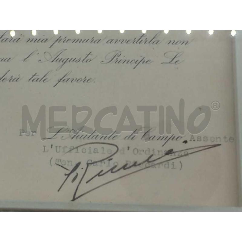DOCUMENTAZIONE INCORNICIATA AIUTANTE DI CAMPO DEL DUCA DI PISTOIA 1935 | Mercatino dell'Usato Moncalieri bengasi 4