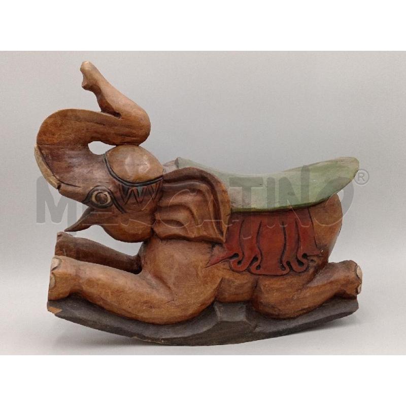 ELEFANTINO DONDOLO LEGNO MASSELLO 43 X 37 | Mercatino dell'Usato Moncalieri bengasi 1