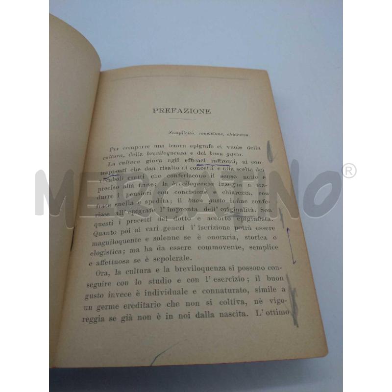 EPIGRAFIA ITALIANA MODERNA HOEPLI 1913 | Mercatino dell'Usato Moncalieri bengasi 3