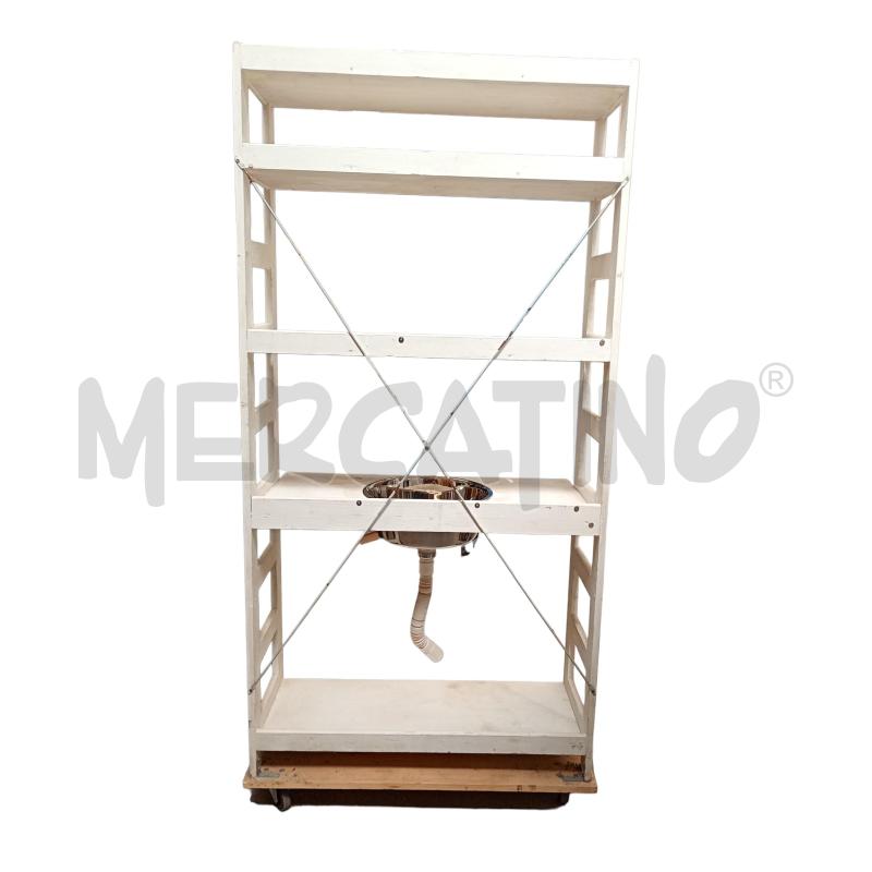 ETAGERE SHABBY CON LAVELLO ACCIAIO INCASSATO  | Mercatino dell'Usato Moncalieri bengasi 4