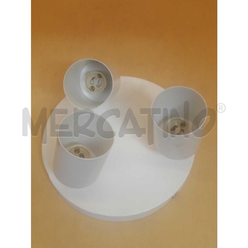 FARETTO TRIS ORIENTABILI LAMPADA A BAIONETTA BIANCO | Mercatino dell'Usato Moncalieri bengasi 3