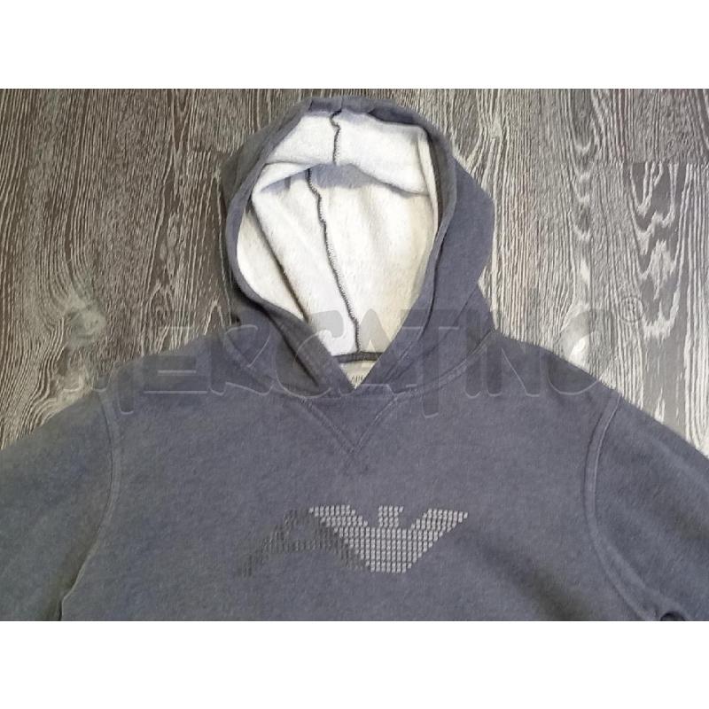 FELPA BAMBINO ARMANI TEEN GRIGIA CON CAPPUCCIO | Mercatino dell'Usato Moncalieri bengasi 3