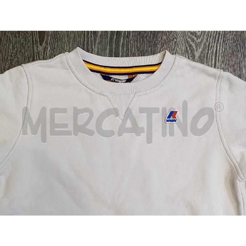 FELPA BAMBINO K WAY BIANCO  | Mercatino dell'Usato Moncalieri bengasi 3