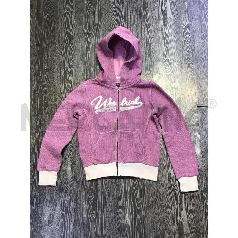 FELPA BAMBINO WOOLRICH ROSA CERNIERA DAVANTI | Mercatino dell'Usato Moncalieri bengasi 1