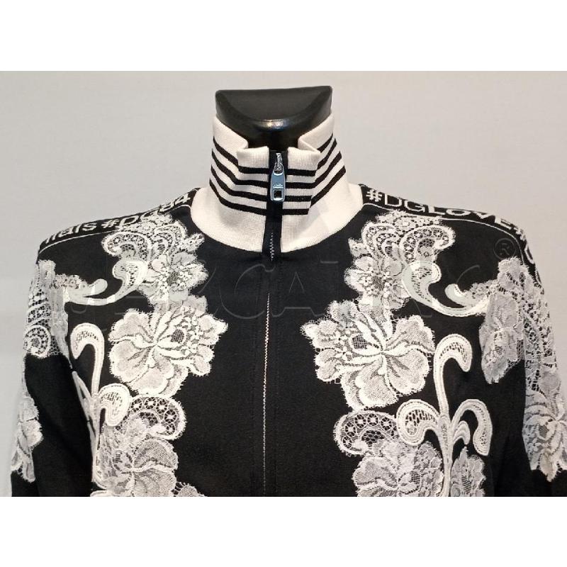 FELPA DONNA DOLCE & GABBANA NERA INSERTI PIZZO | Mercatino dell'Usato Moncalieri bengasi 4