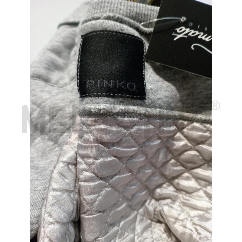 FELPA DONNA PINKO GRIGIA CON ZIP ROSA BRILLANTINI  | Mercatino dell'Usato Moncalieri bengasi 5