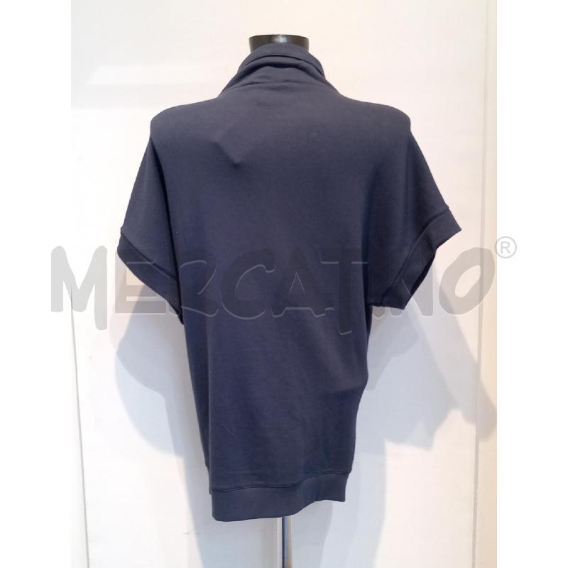 FELPA DONNA PINKO MANICHE CORTE BLU  | Mercatino dell'Usato Moncalieri bengasi 2