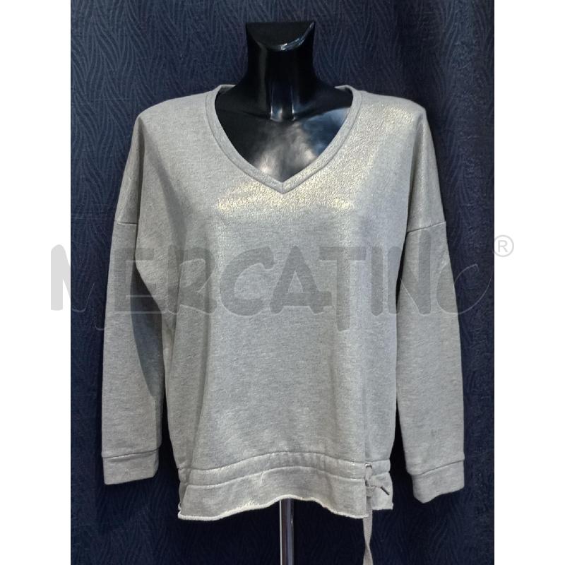 FELPA DONNA TWIN SET ARGENTATA SCOLLO V | Mercatino dell'Usato Moncalieri bengasi 1