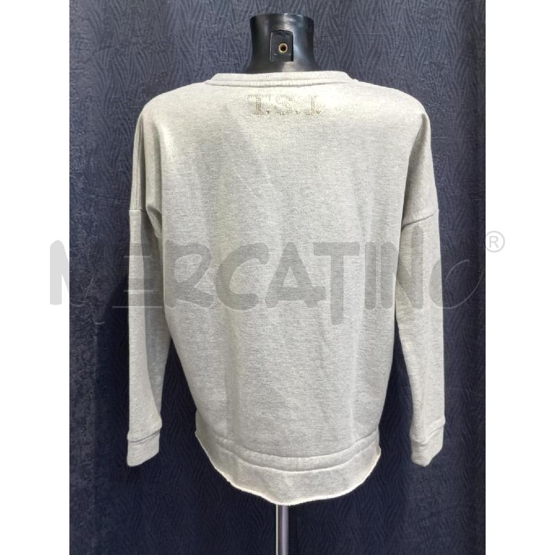 FELPA DONNA TWIN SET ARGENTATA SCOLLO V | Mercatino dell'Usato Moncalieri bengasi 2