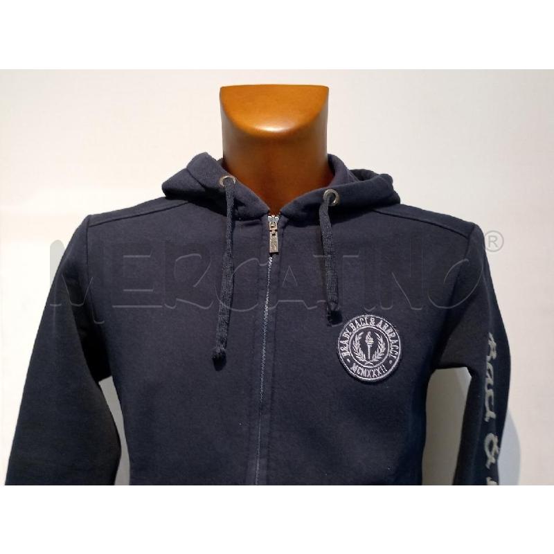 FELPA UOMO BACI&ABBRACCI BLU CON CAPUCCIO CHIUSURA ZIP  | Mercatino dell'Usato Moncalieri bengasi 4