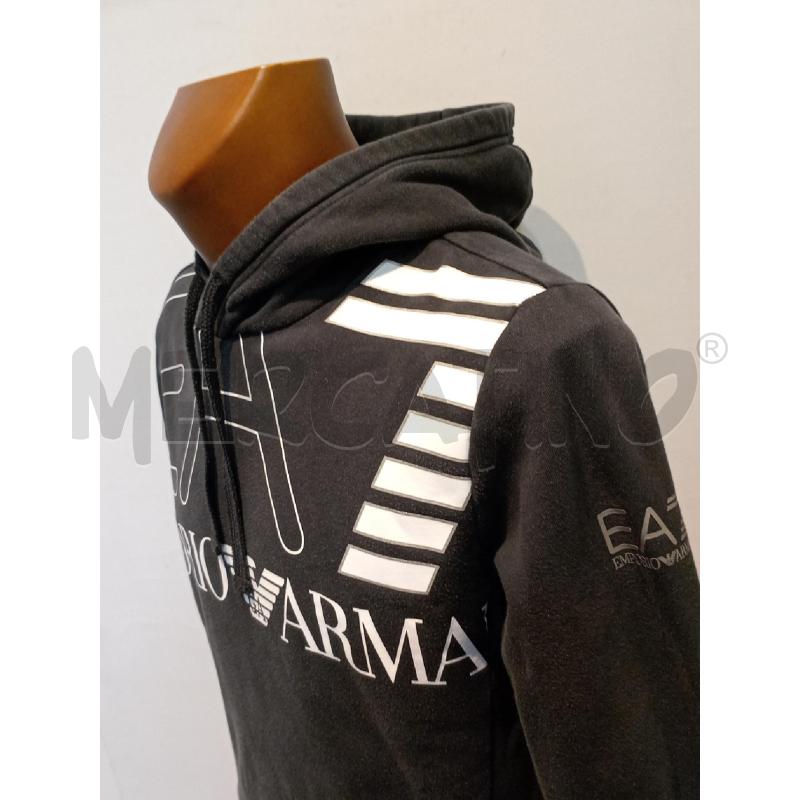 FELPA UOMO EMPORIO ARMANI NERA LOGO DAVANTI CON CAPPUCCIO | Mercatino dell'Usato Moncalieri bengasi 3
