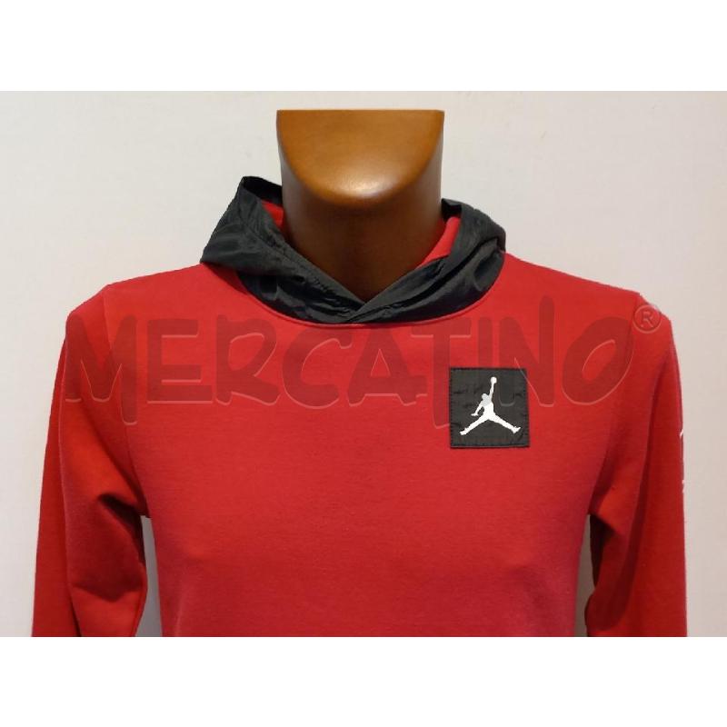 FELPA UOMO JORDAN ROSSO NERA | Mercatino dell'Usato Moncalieri bengasi 4
