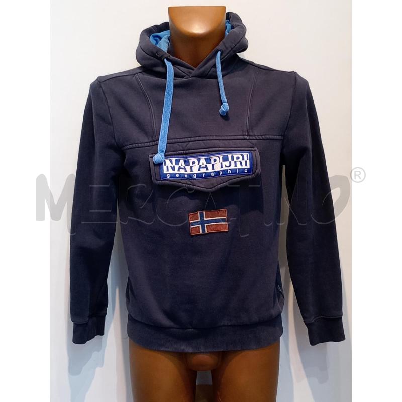 FELPA UOMO NAPAPIJRI BLU CON CAPPUCCIO | Mercatino dell'Usato Moncalieri bengasi 1