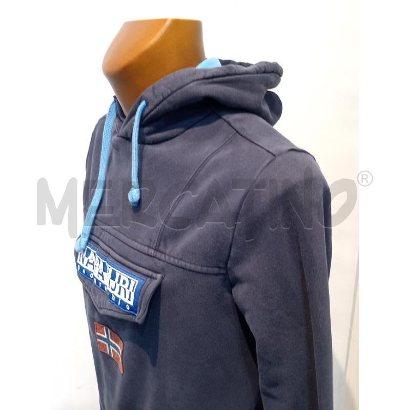 FELPA UOMO NAPAPIJRI BLU CON CAPPUCCIO | Mercatino dell'Usato Moncalieri bengasi 3
