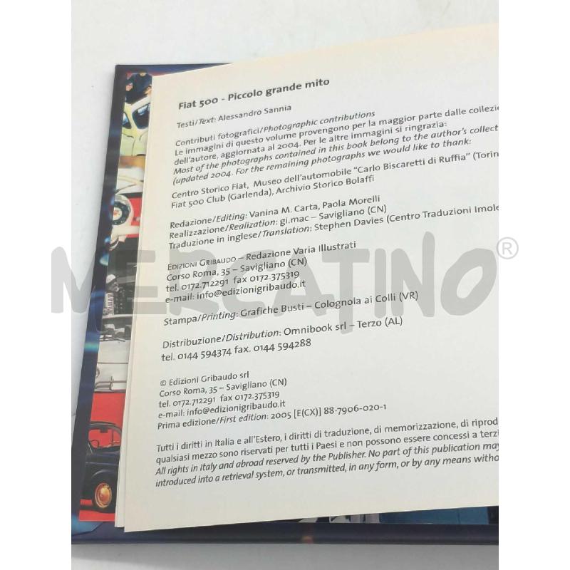 FIAT 500 PICCOLO GRANDE MITO GRIBAUDO 2005 | Mercatino dell'Usato Moncalieri bengasi 3