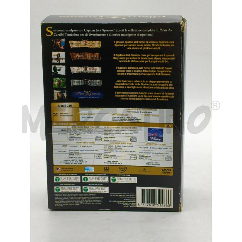 FILM COFANETTO PIRATI DEI CARAIBI 5 DVD DISNEY | Mercatino dell'Usato Moncalieri bengasi 3