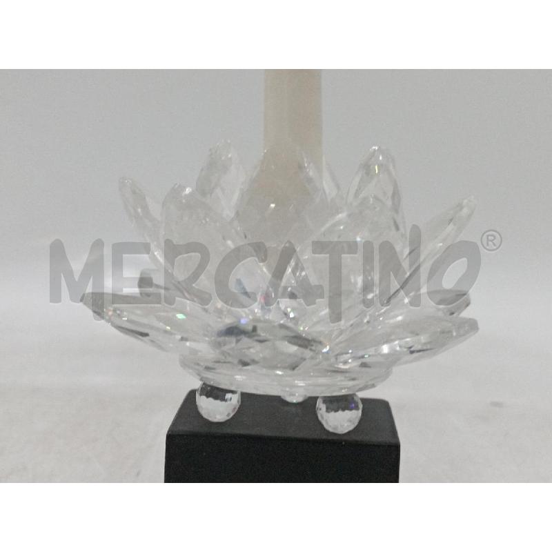 FIORE PORTA CANDELA CRISTALLO SWAROVSKI C/CANDELINA  | Mercatino dell'Usato Moncalieri bengasi 2