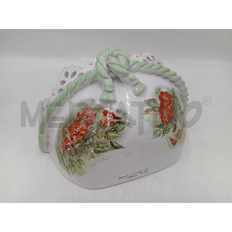 FIORIERA CERAMICA DIPINTO A MANO FIORI | Mercatino dell'Usato Moncalieri bengasi 1