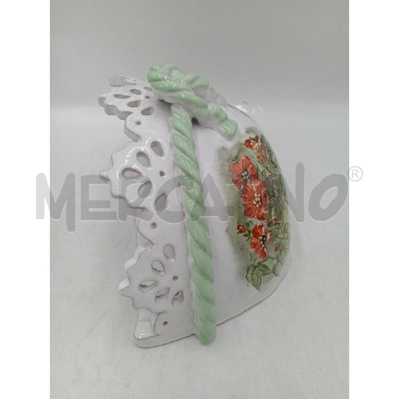 FIORIERA CERAMICA DIPINTO A MANO FIORI | Mercatino dell'Usato Moncalieri bengasi 2