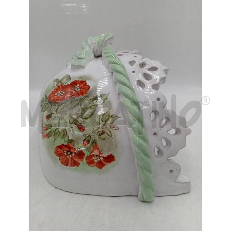 FIORIERA CERAMICA DIPINTO A MANO FIORI | Mercatino dell'Usato Moncalieri bengasi 4