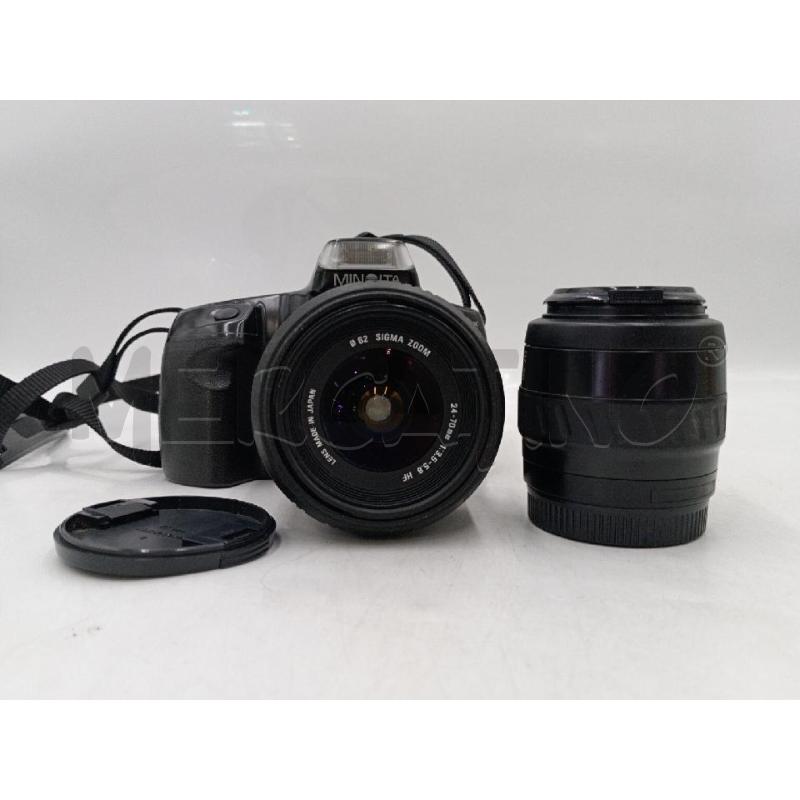FOTOCAMERA DYNAX MINOLTA 300 SI OBIETTIVO SIGMA 24X70 + 35X70 | Mercatino dell'Usato Moncalieri bengasi 1