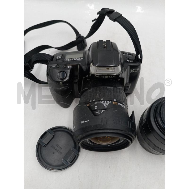 FOTOCAMERA DYNAX MINOLTA 300 SI OBIETTIVO SIGMA 24X70 + 35X70 | Mercatino dell'Usato Moncalieri bengasi 2
