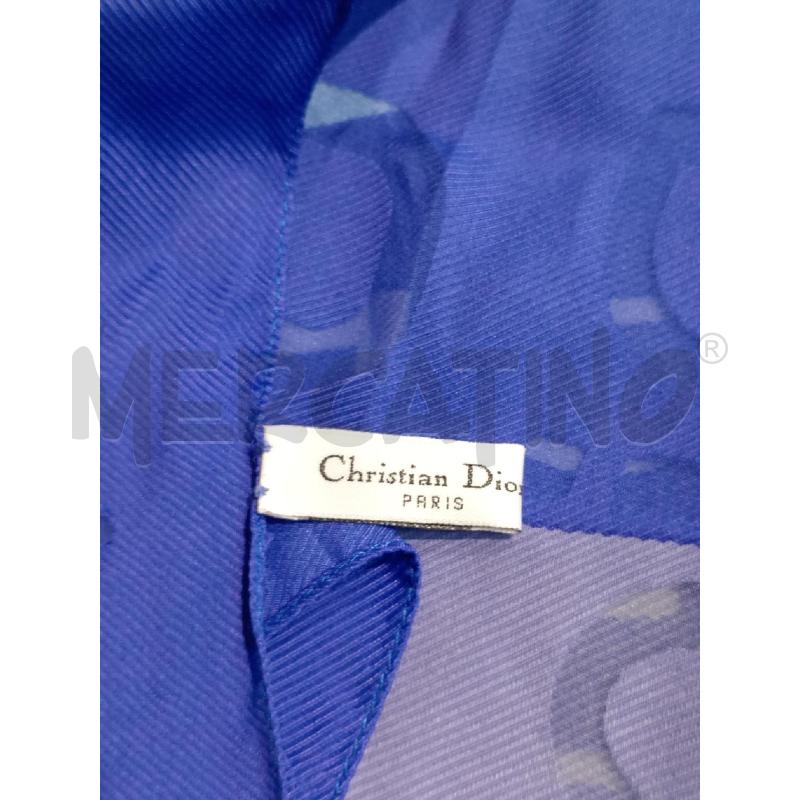 FOULARD CHRISTIAN DIOR BLU SETA | Mercatino dell'Usato Moncalieri bengasi 5