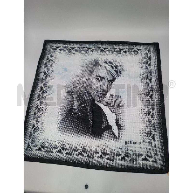 FOULARD GALLIANO BIANCO NERO CON MACCHIE | Mercatino dell'Usato Moncalieri bengasi 2