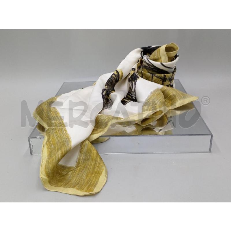 FOULARD MAGGY ROUFF BEIGE GIALLO NERO MONGOLFIERE | Mercatino dell'Usato Moncalieri bengasi 4